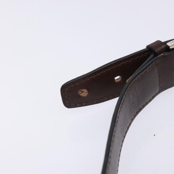 CELINE C Macadam Canvas Shoulder Bag Brown Silver - Picture 9 of 12